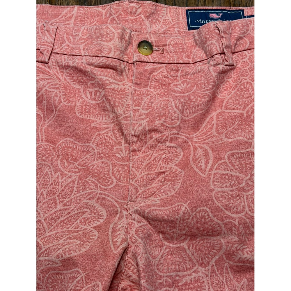 Vineyard Vines Mens Breaker Shorts Pink Tropical Floral Pineapple Print Size 36